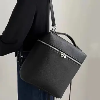 2023 Новый кожаный рюкзак, роскошная сумка Piana, сумка через плечо большой вместимости, простая и модная сумка-ланч-бокс
