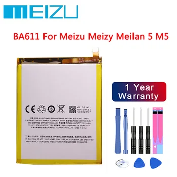 3070 мАч BA611 Meizu 100% Оригинальный Аккумулятор Для Телефона Meizu M5 Meizy Meilan 5 Последнего Производства, Высококачественный Аккумулятор + Инструменты