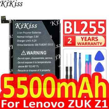 KiKiss 5500mA Высококачественный Аккумулятор BL255 BL 255 Для Lenovo ZUK Z1 ZUKZ1 Z1221 Замена Батареи Резервные Батареи Bateria