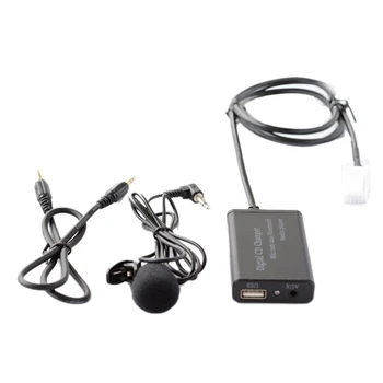 USB AUX Bluetooth Автомобильный Цифровой Музыкальный Адаптер CD-Чейнджера для (6 + 6) Pin Yaris