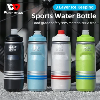 WEST BIKING Велосипедная бутылка для воды PP5 Портативная 620 МЛ Большая емкость для велоспорта Спорт на открытом воздухе Кемпинг Рыбалка Велосипедная бутылка для воды