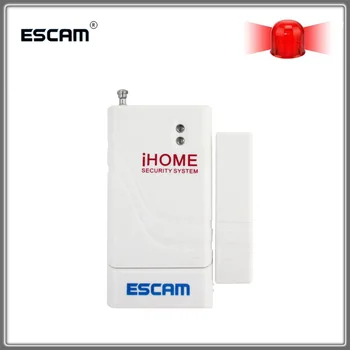 Беспроводная охранная сигнализация Escam Door Window с магнитным датчиком для обеспечения безопасности дома Напоминание об открытии для обнаружения открытой двери