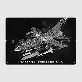 Металлическая табличка Panavia Tornado Blueprint, Плакат, стена паба, бар, Пещера, Ретро-Таблички, Жестяная Вывеска, Плакат