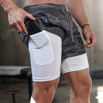 Мужские летние спортивные шорты из 100% полиэстера, однотонные камуфляжные дышащие пляжные короткие быстросохнущие брюки для бега трусцой