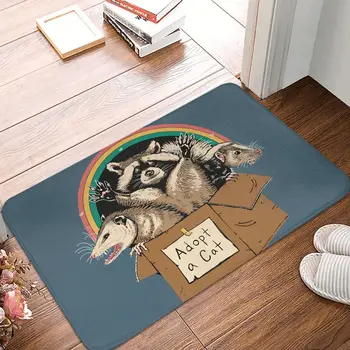 Нескользящий коврик из енотового млекопитающего Adopt Forbidden Cats для ванной, Кухонный коврик, Молитвенный ковер с фланелевым рисунком, декор