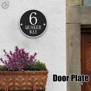 Персонализированная современная табличка с номером дома, номером двери, Уличный акриловый знак, номера адресов для дома, Табличка с именем, название входа