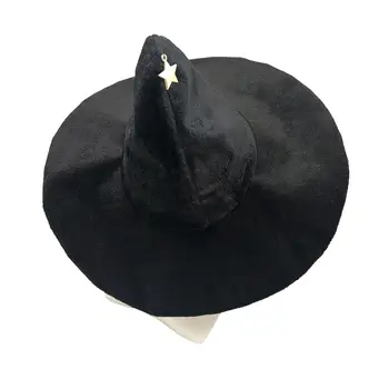 Шляпа Ведьмы на Хэллоуин Остроконечный Цилиндр для Наряжания Реквизита для Фотосессии В Пользу Вечеринки