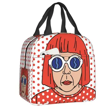 Яей Кусама Автопортрет Изолированная сумка для ланча для школы, офиса, Сменный холодильник, термос для ланча, Женская сумка для еды для пикника для детей
